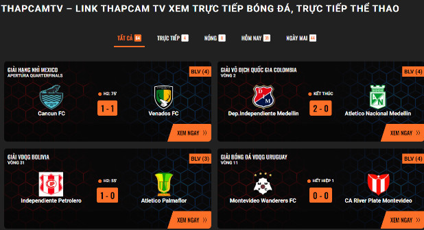 Giao diện thân thiện tại thapcamTV Giao diện thân thiện tại thapcamTV