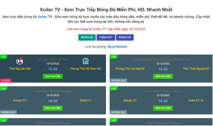 Giao diện trang web Xoilac cực kỳ bắt mắt và sống động Giao diện trang web Xoilac cực kỳ bắt mắt và sống động