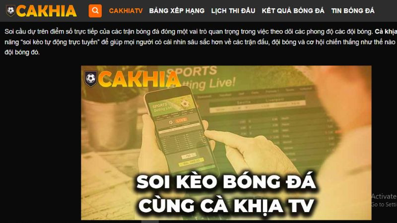 Cakhia TV cung cấp tỷ lệ kèo chính xác Cakhia TV cung cấp tỷ lệ kèo chính xác