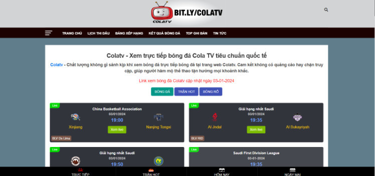 ColaTV phát sóng các trận đấu bóng đá siêu chất lượng ColaTV phát sóng các trận đấu bóng đá siêu chất lượng