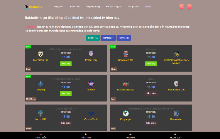 Truy cập Rakhoi TV để theo dõi bóng đá Truy cập Rakhoi TV để theo dõi bóng đá