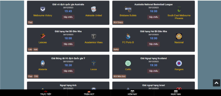 Xem các trận đấu bóng đá trên Colatv Xem các trận đấu bóng đá trên Colatv