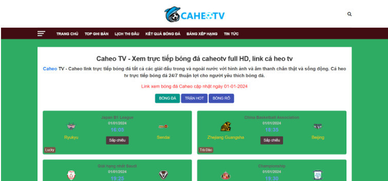 CaheoTV - nền tảng xem bóng đá thành công nhất năm 2023 CaheoTV - nền tảng xem bóng đá thành công nhất năm 2023