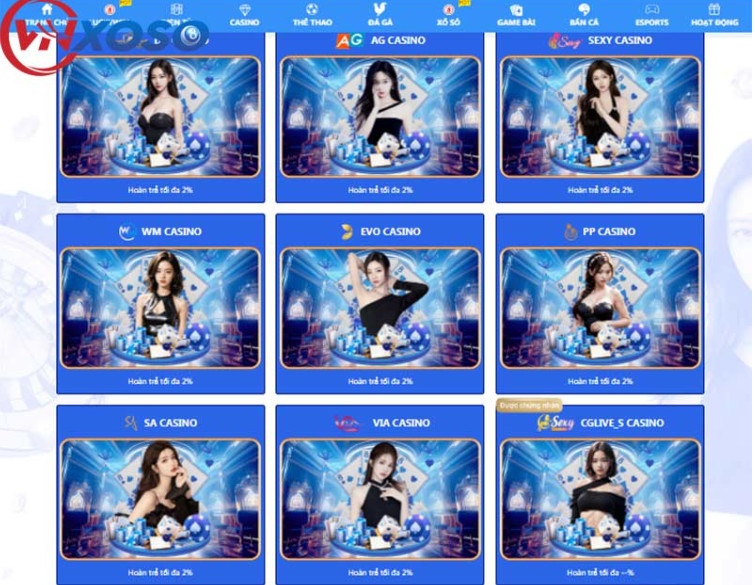 VNxoso liên kết với nhiều sảnh game casino đình đám trên thế giới VNxoso liên kết với nhiều sảnh game casino đình đám trên thế giới
