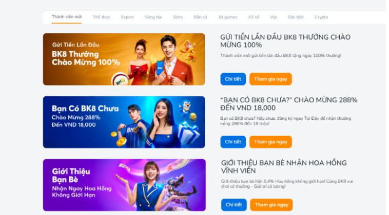 Nhận ưu đãi khi mở tài khoản BK8 Nhận ưu đãi khi mở tài khoản BK8