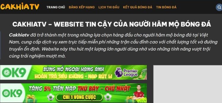 Xem trực tuyến bóng đá miễn phí, không giật lag tại Cakhiatv Xem trực tuyến bóng đá miễn phí, không giật lag tại Cakhiatv